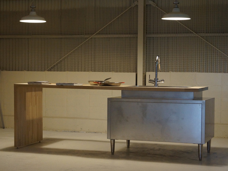 集成オーク材カフェキッチン